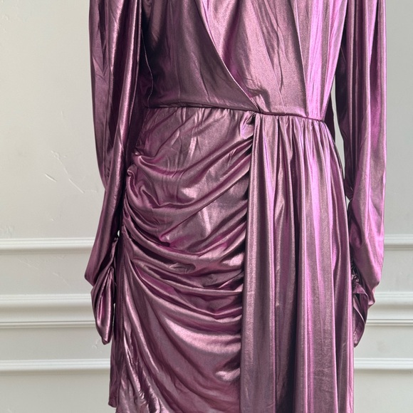 ELLIATT 
Avalee Metallic Long Sleeve Cocktail Dress - Violet - Picture 2 of 5